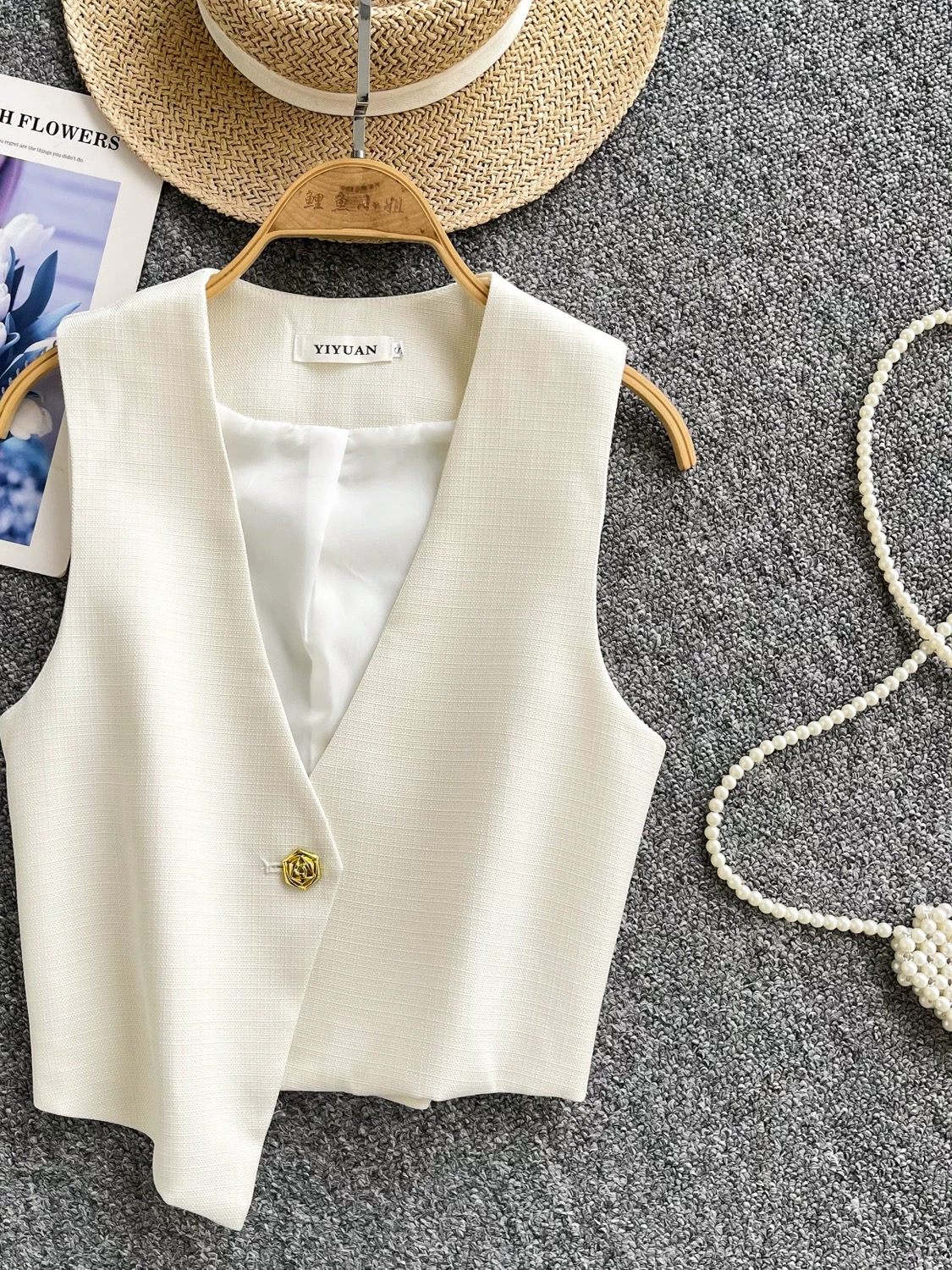 Always in the sky Korean waist coat top FTO222 images